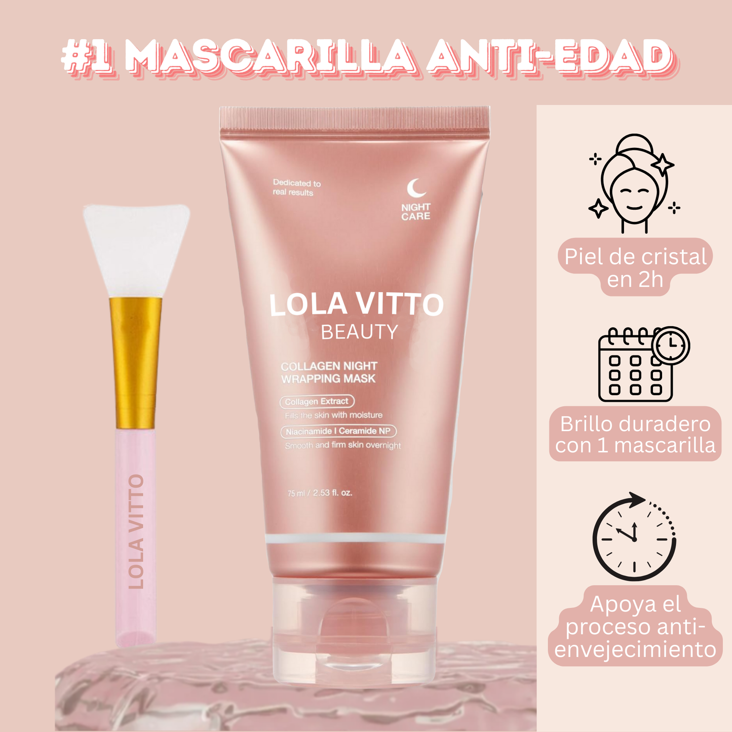MASCARILLA DE COLAGENO (250ml) + Brocha aplicadora